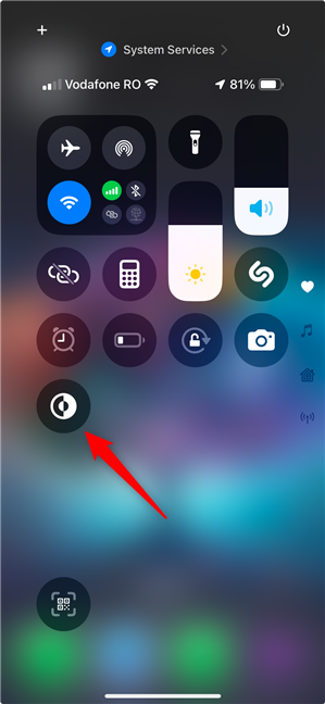 How to turn on Dark Mode on an iPhone from the Control Center