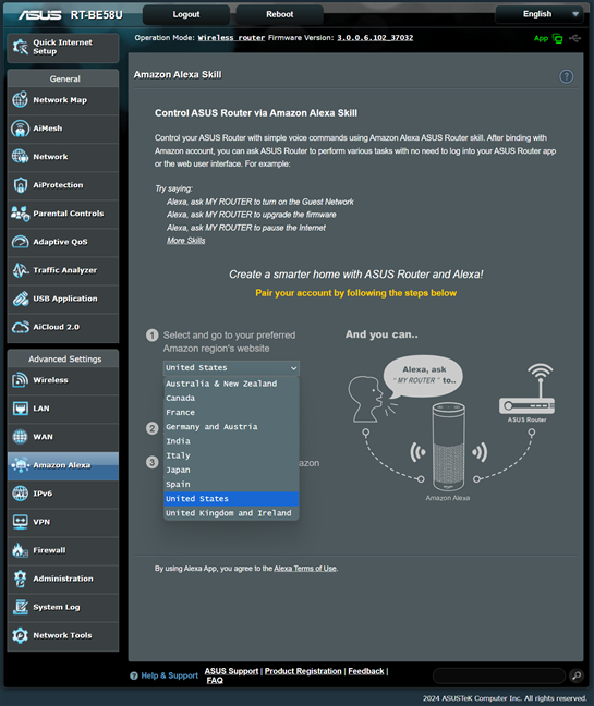 ASUS RT-BE58U can be integrated with voice assistants too