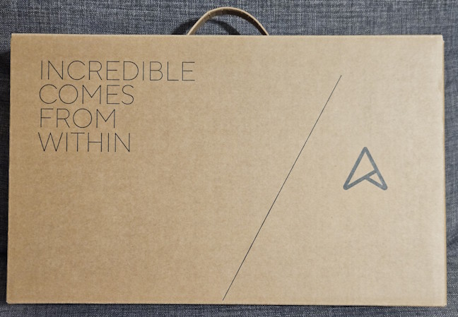 ASUS Zenbook S 14 comes in a simple cardboard box made from recycled materials