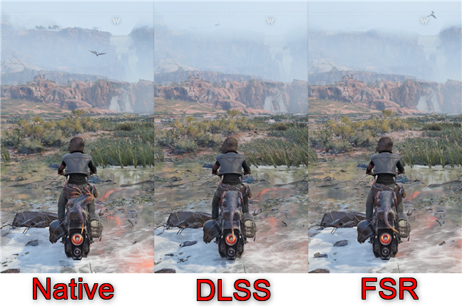 Star Wars Outlaws comparison: Native rendering vs. DLSS vs. FSR