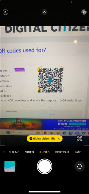 How to scan a QR code on an iPhone using the Camera app