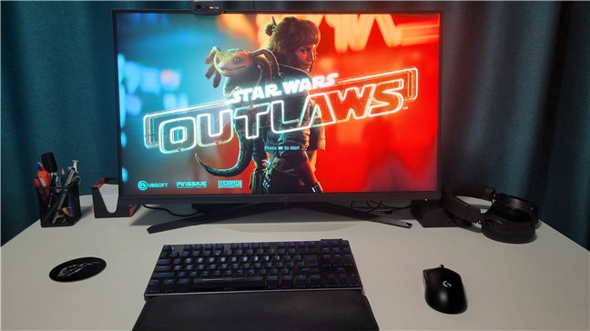 Playing Star Wars Outlaws on a PC with a Lexar Professional NM1090 2TB SSD