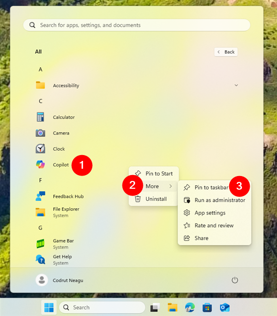 Pin Copilot to the Windows 11 taskbar