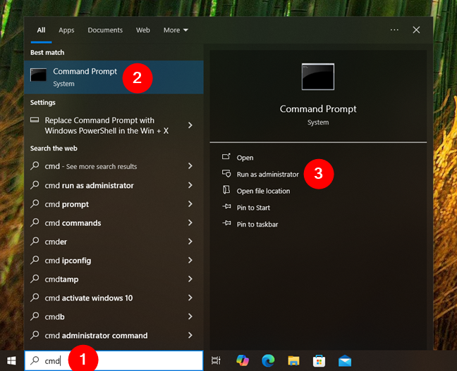 Launch CMD as admin in Windows 10