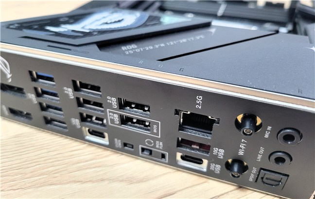 The I/O panel has plenty of ports, but no USB4