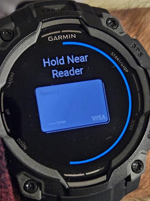 It's difficult to make NFC payments with the Garmin Instinct 3