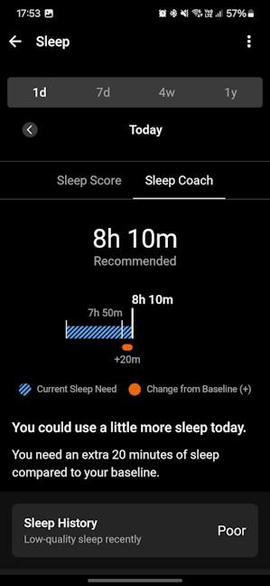 The Sleep Coach can be useful