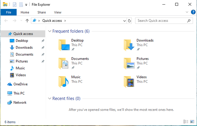 In Windows 10, you can open the most used folders from Quick Access