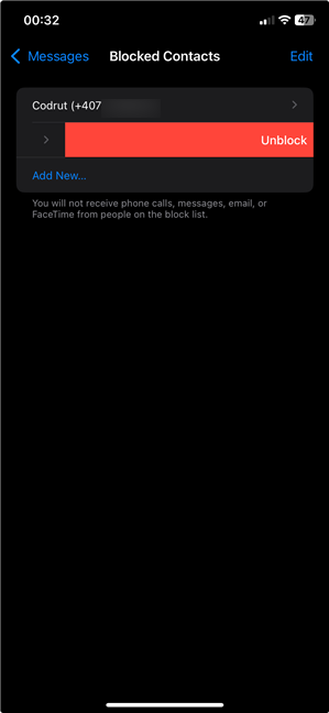 How to unblock a number on iPhone