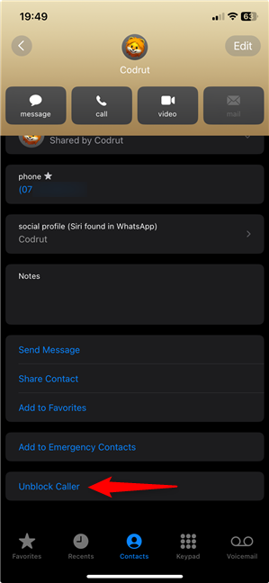 How to unblock a caller on an iPhone