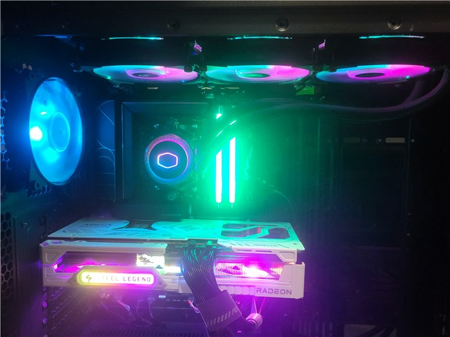 The RGB colors on the white GPU look great