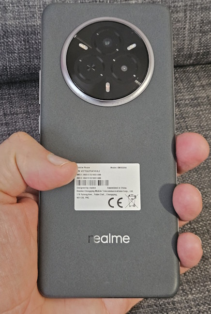 The back of the Realme 14 Pro feels smooth