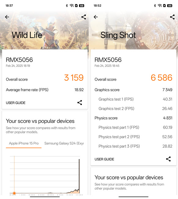 Realme 14 Pro scores in 3DMark